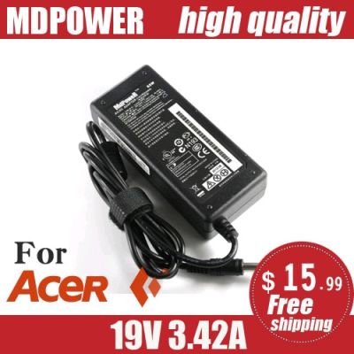 19V 3.42A 65W 5.5x1.7อะแดปเตอร์ AC มมที่ชาร์จสำหรับ Acer Aspire 5315 5630 5735 5920 5535 5738 6920 7520จัดหาพลังงานแล็ปท็อปโน้ตบุ้ค Yuebian