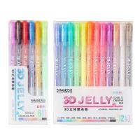 Gelly Roll Pens Kids Gel Pens Color Gel Pens Quick-Drying Ink for Colouring Books Doodling Drawing Absorbed Easier Full-Color Glossy 3D Lines for Coloring Books DIY Doodles fashionable