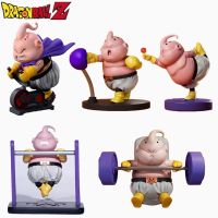 Majin Buu ตุ๊กตานางแบบพีวีซีของเล่นอนิเมะดราก้อนบอลตุ๊กตาขยับแขนขาได้ PVC สำหรับฟิตเนสและยกน้ำหนักโยคะ