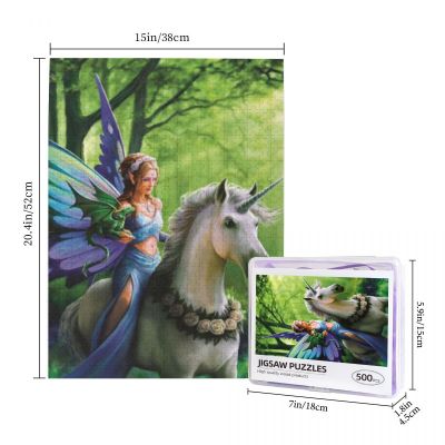 Anne Stokes - Realm Of Enchantment Wooden Jigsaw Puzzle 500 Pieces Educational Toy Painting Art Decor Decompression toys 500pcs