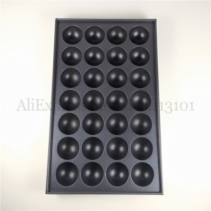 nonstick-takoyaki-grill-tray-octopus-ball-plate-spare-part-of-takoyaki-stove-aluminium-alloy-28-holes-diameter-40mm