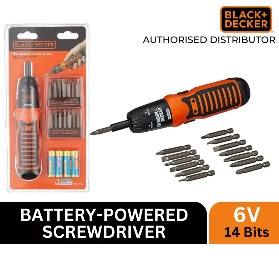 Black+Decker 6V Cordless Alkaline Battery Powered Screwdriver Set