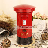 Retro British Post Box Dimming Small Night Lamp Coin Bank Led Bedside Lamp Savings Bank Creative And Practical Gift Decoration