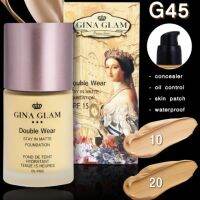 รองพื้นเนื้อแมท GINA GLAM DOUBLE WEAR STAY IN MATTE FOUNDATION SPF15 : G45