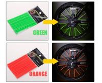 【CW】12Pcs Bicycle Spoke Light Wheel Rim Spoke Clip Tube Mtb Bike Strip Reflective Reflector Safety Warning Light Bicycle Accessories