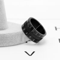 Hot Sale Rotatable Camera Lens Rings 12mm Titanium Stainless Steel Rings For Trendy Men Jewelry