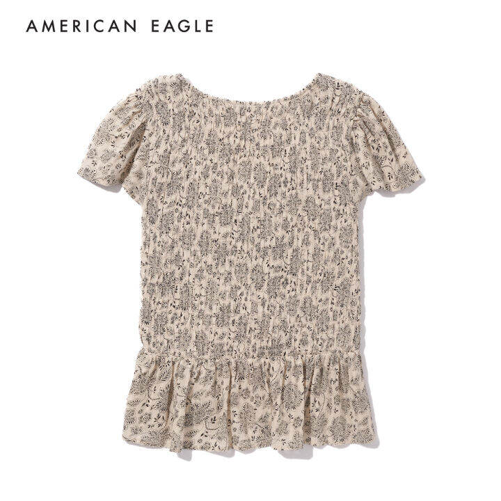 american-eagle-v-neck-smocked-babydoll-blouse-เสื้อเบลาซ์-ผู้หญิง-เบบี้ดอล-คอวี-ewsb-035-4883-676