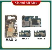 เมนบอร์ดของแท้สำหรับ Xiaomi MI Max 1 2 3,เมนบอร์ดของแท้มาพร้อมกับชิปลอจิกบอร์ดระบบแอนดรอยด์ OS 16G/32G/64G/128G