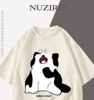 NUZIRO(พร้อมส่ง)เสื้อยืดแขนสั้น การพิมพ์แฟชั่นและน่ารัก ผ้านิ่ม เด้ง ใส่สบาย สไตล์เกาหลี #I0058