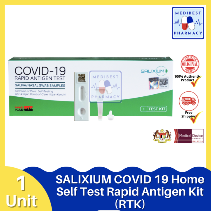 Salixium COVID 19 Rapid Antigen Self Test Kit RTK (Saliva + Nasal