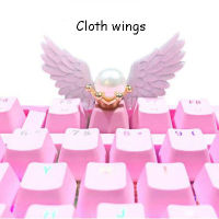 Keycap แป้นพิมพ์ส่วนบุคคลสีชมพูเซเลอร์มูนสาวน่ารักอะนิเมะโปร่งใสตกแต่งคีย์บอร์ดแบบกลไกสเตอริโอแฮนด์เมดการ์ตูน Keycaps