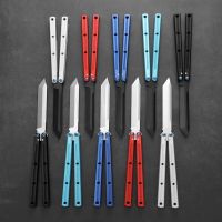 【YF】 Yuppie Krake Raken (Kraken) Balisong Clone False Edge Blade Version 7075 Aluminum Channel Handle Butterfly Training EDC