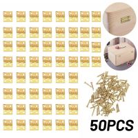 【LZ】❃  Mini Dobradiça com Pregos para Móveis Pequena Porta do Armário Jóias e Dobradiças De Caixa De Madeira Hardware Dollhouse 50PCs