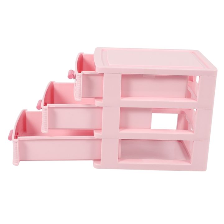 plastic-drawer-designed-3-compartment-jewelry-storage-box-pink