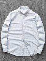 Luxury/reckless order 120S Oxford spun cotton mens striped long-sleeved shirt business casual shirt autumn 【JYUE】