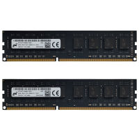 ไมครอน RAM DDR3 16GB (2X8GB) 1600MHz หน่วยความจำเดสก์ท็อป1.5V 240พิน DIMM PC3-12800U โมดูลหน่วยความจำ RAM DDR3ใช้ได้กับ Intel/AMD