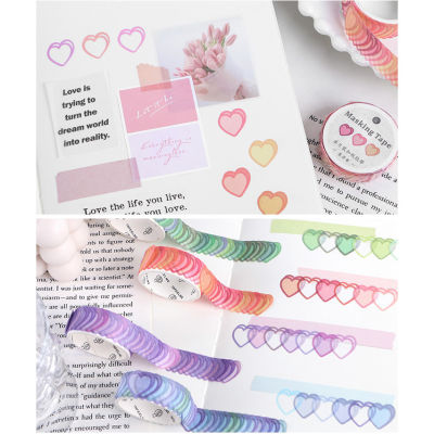 Winzige 100pcs Macaron Washi Stickers Heart-shaped Cute Mark Sticker Journal Decor Supplies