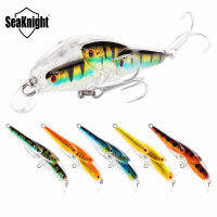 SeaKnight Minnow เหยื่อตกปลาแบบแข็งลอยน้ำได้,เหยื่อปลอม SK037ขนาด10.2กรัม78มม. 0-1.0เมตรป้องกันการกัดกร่อนตะขอเกลือ/ปลาน้ำจืด3D จำนวน1ชิ้น