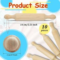 Hot XD-40X Wooden Mini Rolling Pin 6 Inches Long Kitchen Baking Rolling Pin Small Wood Dough Roller For Children Fondant Pasta Bread  Cake Cookie Acce