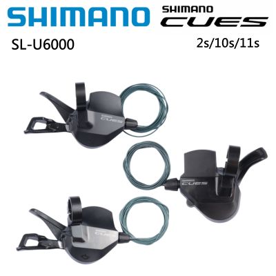 Shimano CUES U6000 Shifter 2S Kiri 10S 11S Sebelah Kanan RAPIDFIRE PLUS SL-U6000 2x10speed 2x11speed สำหรับจักรยานเสือภูเขา MTB