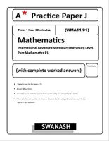 Edexcel International A Level Mathematics Pure Mathematics 1 Student Bookสั่งเลย!! หนังสือภาษาอังกฤษมือ1 (New)