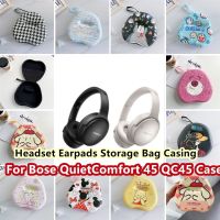 【Discount】 For Bose QuietComfort QC45 Headphone Case Cartoon Creative Patterns Laurel dog	 for Bose QuietComfort 45 Headset Earpads Storage Bag Casing Box