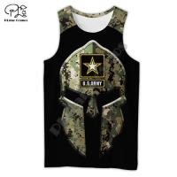 PLstar Cosmos Newest US Military Marine Army suit Soldier Camo 3Dprint Summer Mans Top Streetwear Casual Funny Tank-top Vest A1