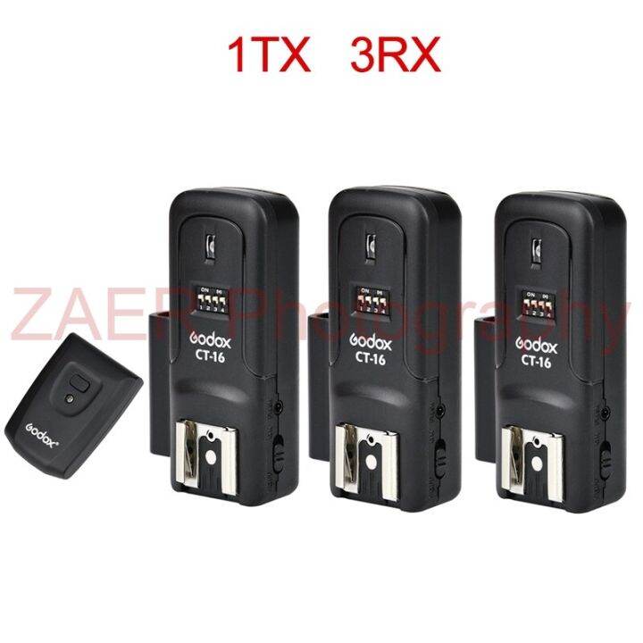 ชุด-ct-16-godox-1rx-1tx-1tx-1rx-พร้อมช่องเครื่องรับส่งสัญญาณ16ช่องแฟลชทริกเกอร์ไร้สายสากลสำหรับ-canon-nikon-fujifilm-speedlite-flash