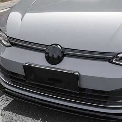 Car Glossy Black Front Bumper Mesh Center Grille Grill Moulding Strips Cover Trim for- Golf 8 MK8 2021 2022