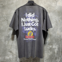 ใหม่ Vetements Limted Cotton เสื้อยืดผู้ชายผู้หญิง777คุณภาพสูง I Did Nothing I Just Got T เสื้อ Harajuku Top Tees