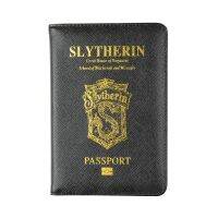 DIKEDAKU Slytherin หนังสือเดินทาง,ที่ใส่ตั๋วสีดำใส่ได้ทั้งชายและหญิงใส่บัตรเครดิตหนังพียูเดินทาง