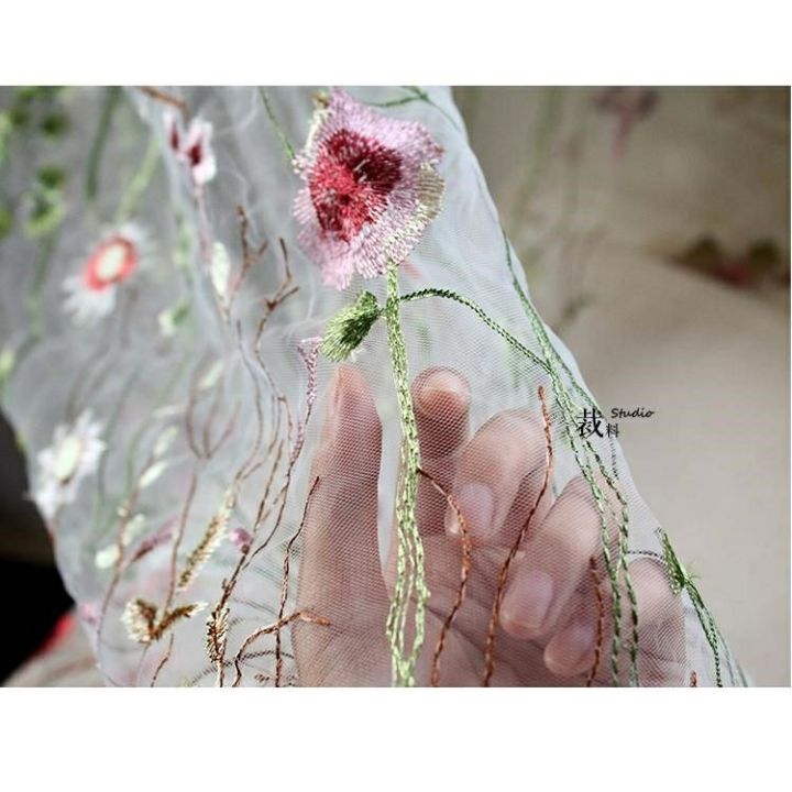 ชุดเดรสผ้าตาข่ายลายดอกสำหรับพืชผ้าลูกไม้ลายดอกไม้ดีไซน์เนอร์