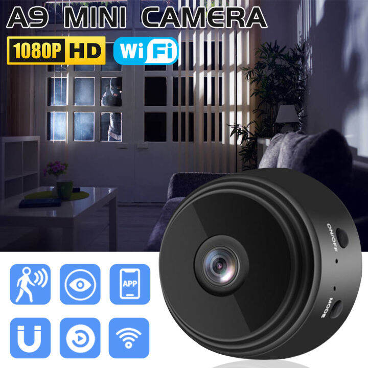 A9 Kamera Mini HD 1080P Nirkabel, Kamera Pengawas Pengawasan WiFi ...