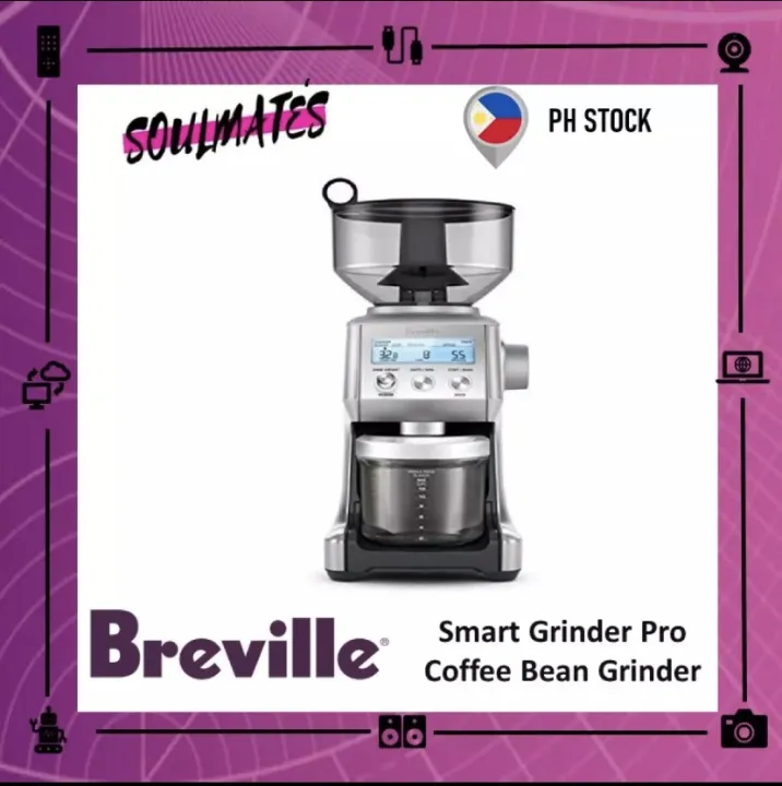 Breville Smart Grinder Pro Coffee Bean Grinder, Brushed Stainless Steel