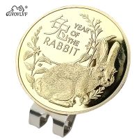 Golf Ball Mark with Magnetic Golf Hat Clip Marker Marker year of the rabbit Golden rabbit Golf Marker Training Aids For Golfers