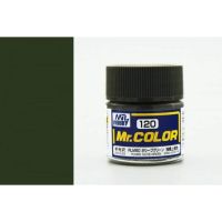 สีสูตรทินเนอร์ Mr.Hobby สีกันเซ่ C120 RLM80 Olive Green Semi-Gloss 10ml