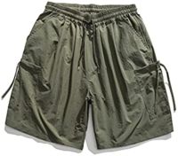 Walnut Mens Green Casual Shorts Mens Summer Overalls Sports Beach Five Pants (Color : Green, Size : XXL Code)