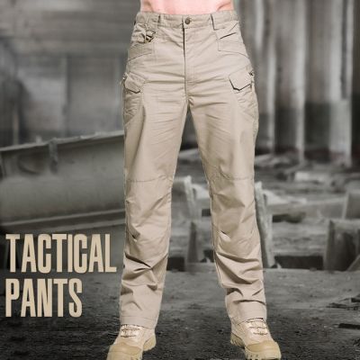 Mens คาร์โก้ลายพรางกางเกงหลายกระเป๋ายืดหยุ่นทหารกางเกงผู้ชายกลางแจ้ง Joggers กางเกงขนาดพิเศษกางเกงผู้ชายยุทธวิธี3XL TCP0001