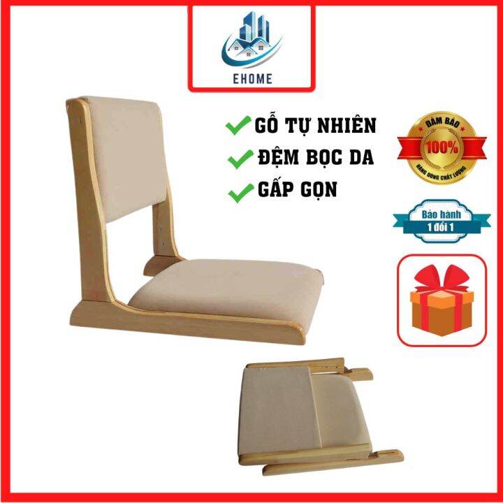 Ghế Ngồi Bệt Tựa Lưng Xếp Gọn Đa Năng Ghế Bêt Tựa Lưng Ngồi Bệt Gấp Gọn Có  Đệm Bọc Da Gỗ Cao Su Tự Nhiên Thư Giãn Hàng Ngày | Lazada.Vn