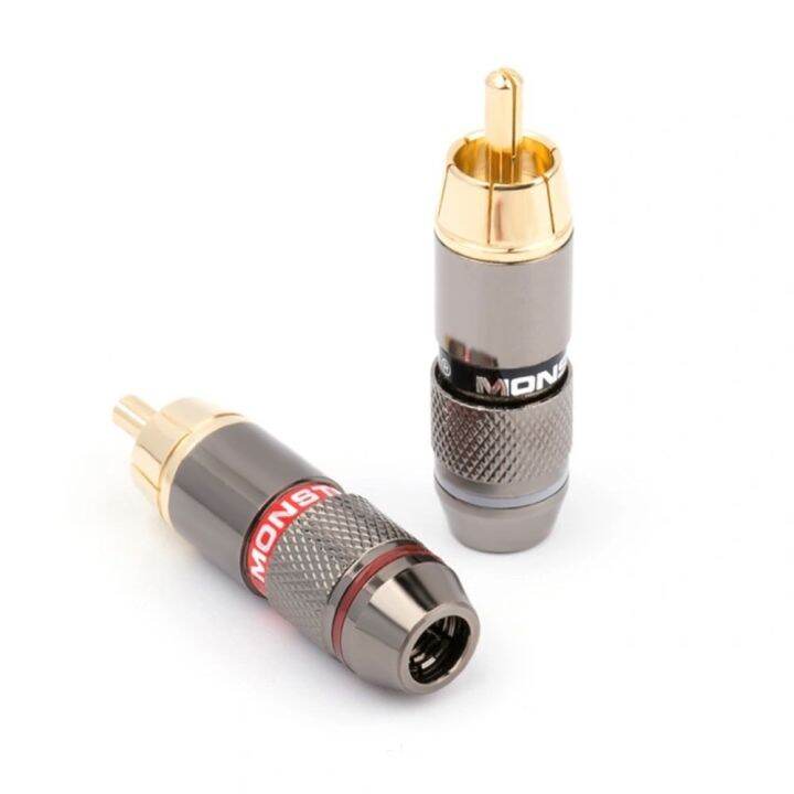 musical-sound-2-8-24pcs-rca-connector-plug-hifi-24k-gold-plated-rca-connector-jack-adapter-for-8mm-audio-and-video-speaker-cable