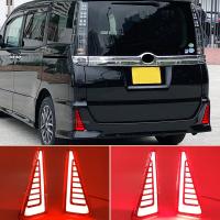 Car LED Rear Fog Lamp Bumper Light Auto Brake Daylight Turn Signals Dancing Brake light For Toyota NOAH VOXY 80 Series