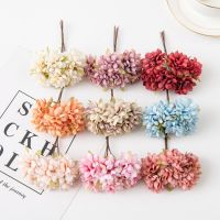 6PCS Artificial Flowers Cheap Silk Carnation Mini Bouquet Wedding Wreaths New Year 39;s Christmas Decorations for Home Scrapbooking