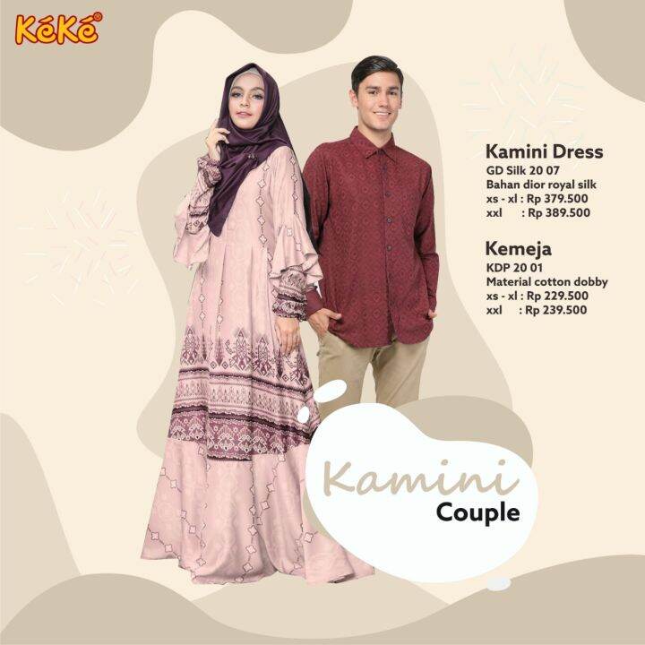 Keke Baju Muslim Couple kamini 20 07 Dusty Pink Lazada Indonesia
