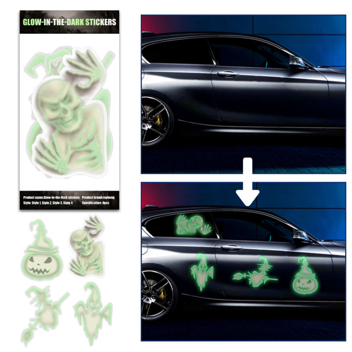 witch-glow-stickers-car-decal-pumpkin-stickers-car-stickers-luminous-stickers-halloween-decoration