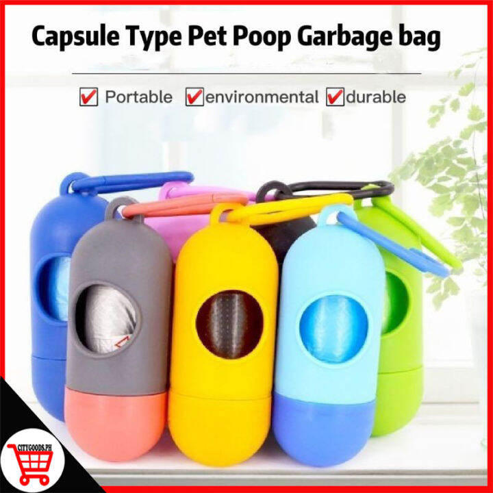 CITYGOODS Pet poop bag capsule with a roll of bag pet box and bag for