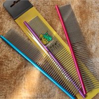 19cm Stainless Steel Pet Dog Grooming Combs Long Thick Hair Fur Removal Brush Pets Dog Cat Grooming Combs