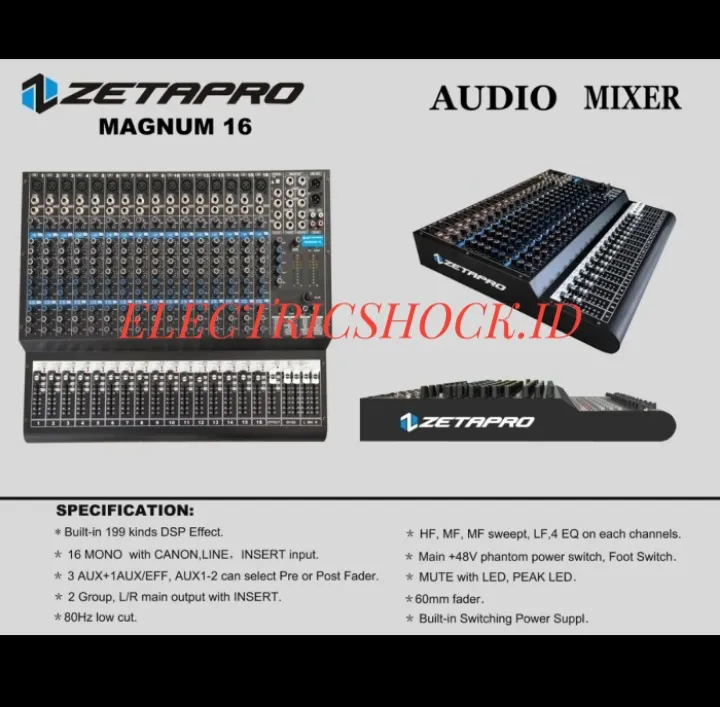 MIXER AUDIO ZETAPRO MAGNUM 16 ORIGINAL 16 CHANNEL Lazada Indonesia