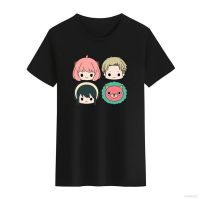 【New】เสื้อยืดผ้าคอตตอน เสื้อเบลาส์ เสื้อยืดคอกลม พิมพ์ลาย Sam SPY x FAMILY Chibi สีดํา สีขาว สําหรับผู้ชาย และผู้หญิง