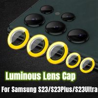 Lentille lumineuse En Verre Pour Samsung S23 Caméra Ultra Protecteur De Lentille En Métal Anneaux Pour Samsung Galaxy S22 Ultra S23Ultra Lentille Arrière Casquettes