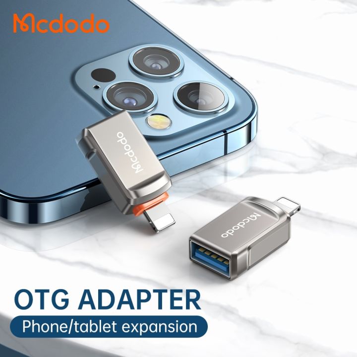 Mcdodo USB  to lightning OTG Adapter For iPhone 14 13 12 11 Pro XS Max  iPad Tablet SD Card U Disk Flash Drive Data Converter 